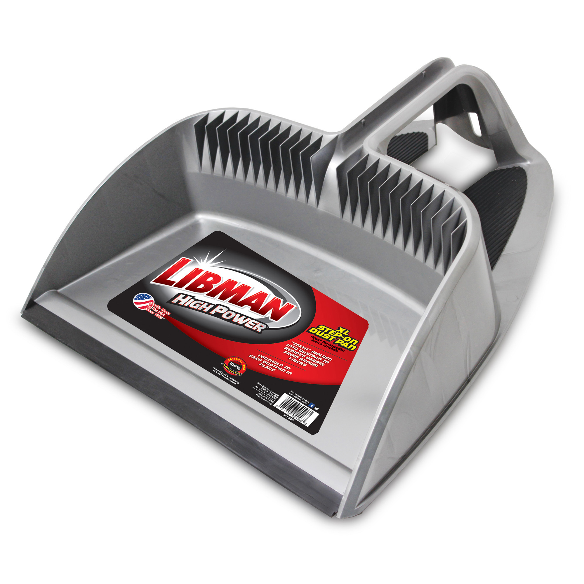 Libman 16in. Industrial-Grade Step-On Dust Pan, 4-Pack Case, Model# 2126